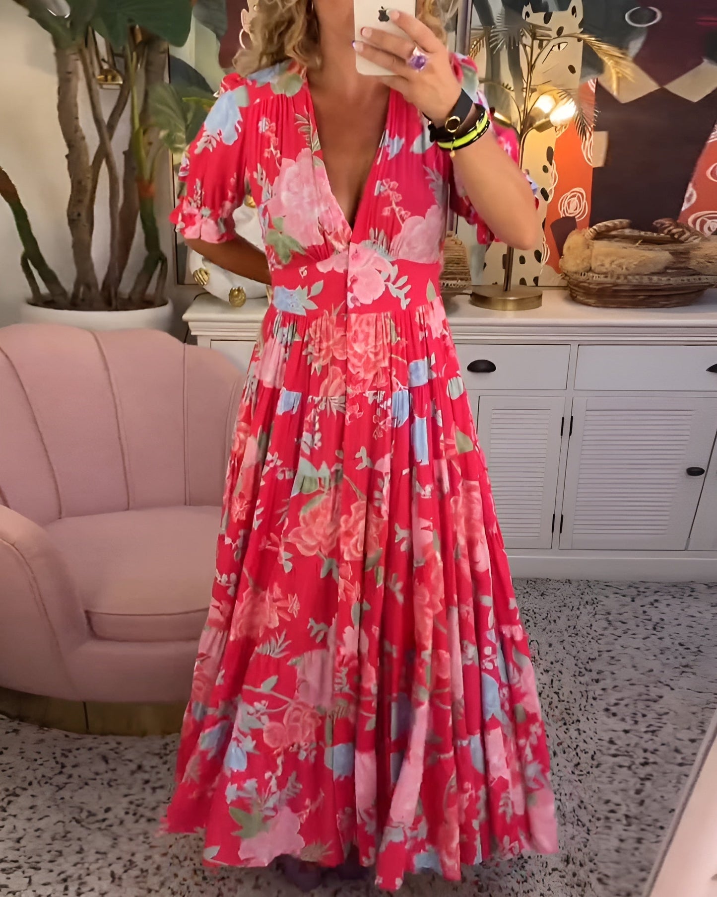 Caterina™ | Robe Longue Fleurie