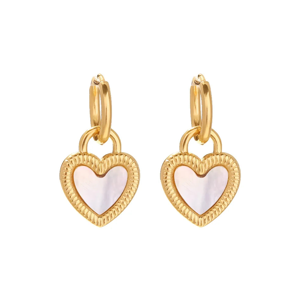 Boucles d'oreilles Aro Cœur Passione (Plaqué Or)
