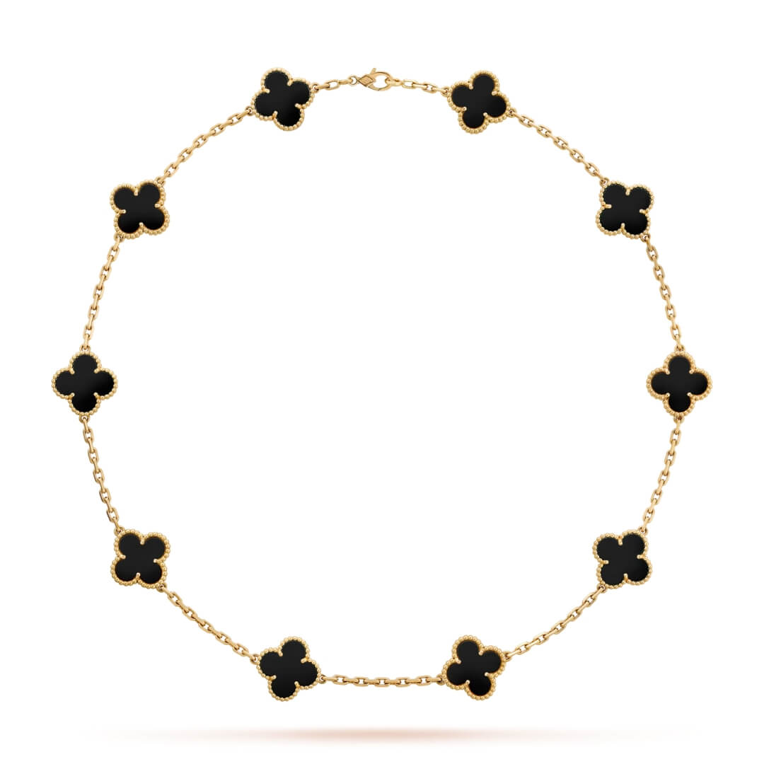 Collier Vintage 10 Trèfles (Plaqué Or)
