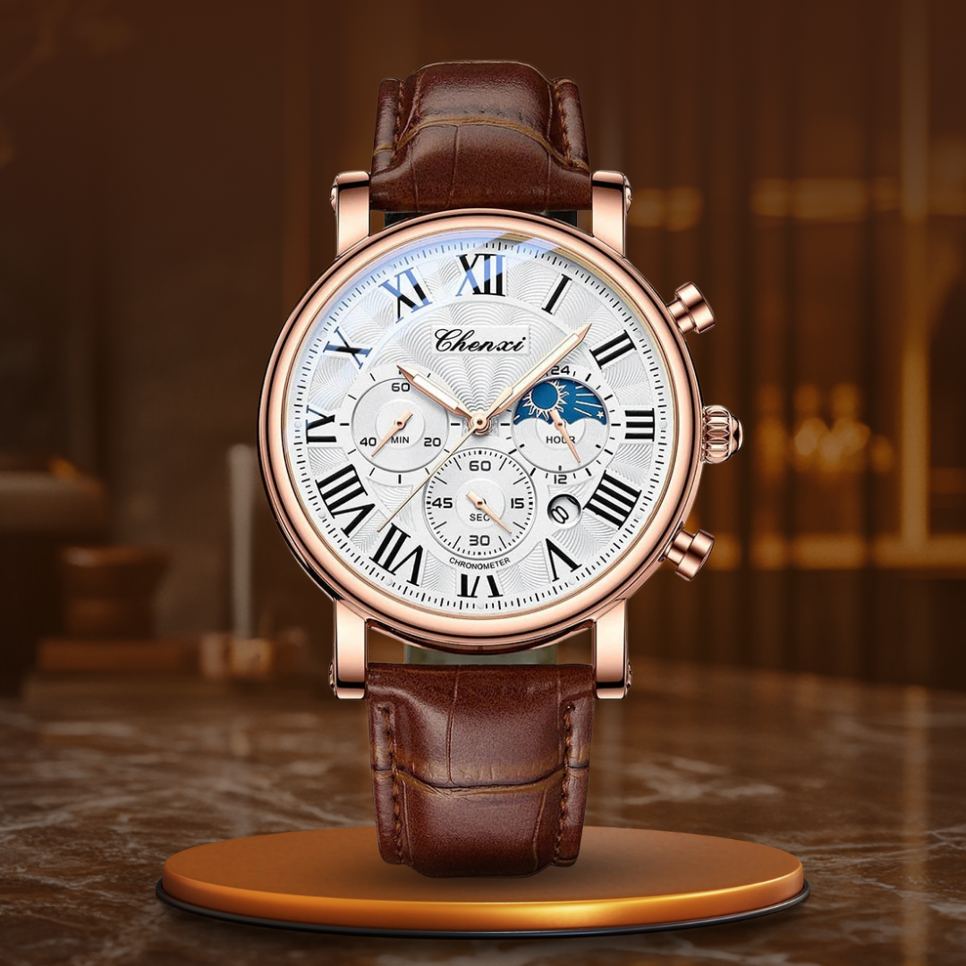 Montre Quartz à Bracelet en Cuir de Luxe™ - Olsen & Olsen