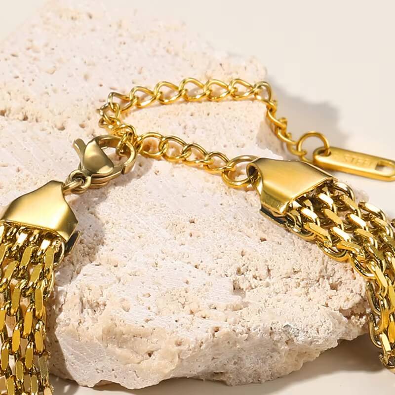 Bracelet Maille Élégante (Plaqué Or)