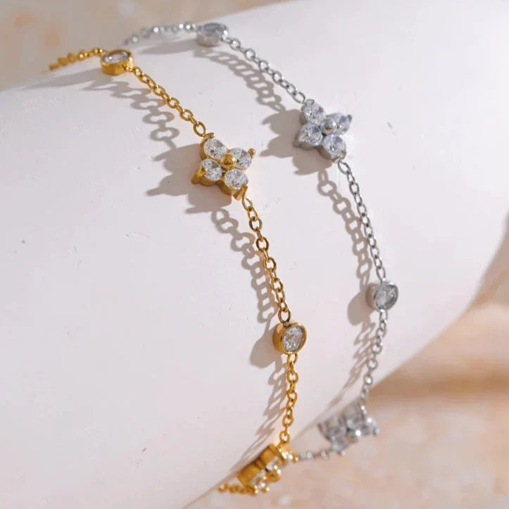 Bracelet Constellation avec Zirconiums (Plaqué Or)