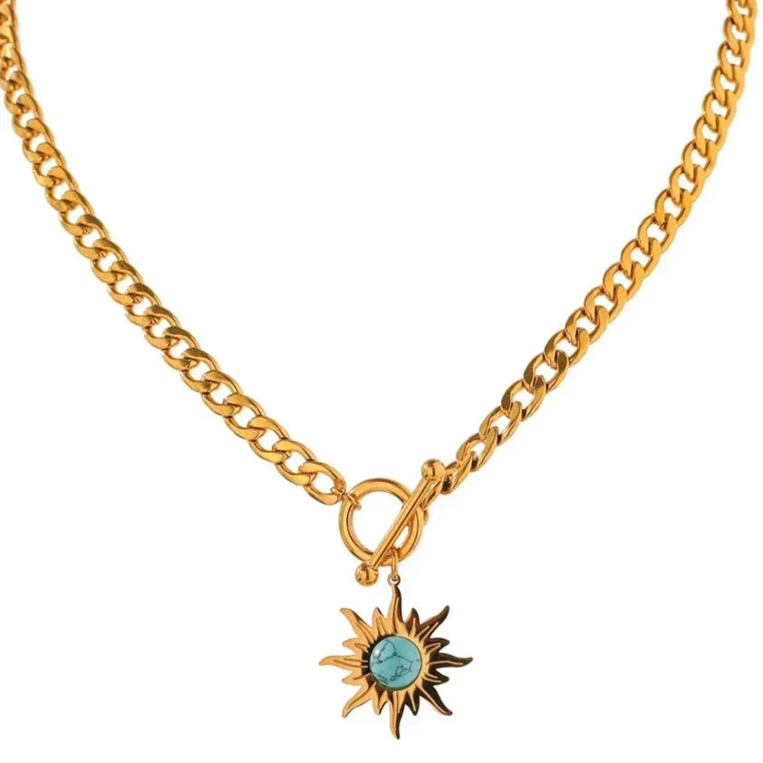 Collier Soleil de Mai Chaîne (Plaqué Or)