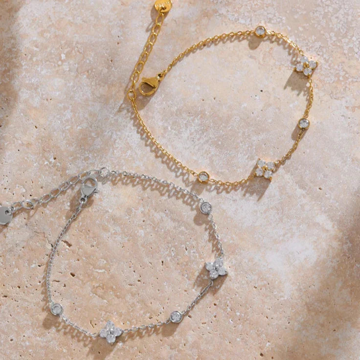 Bracelet Constellation avec Zirconiums (Plaqué Or)