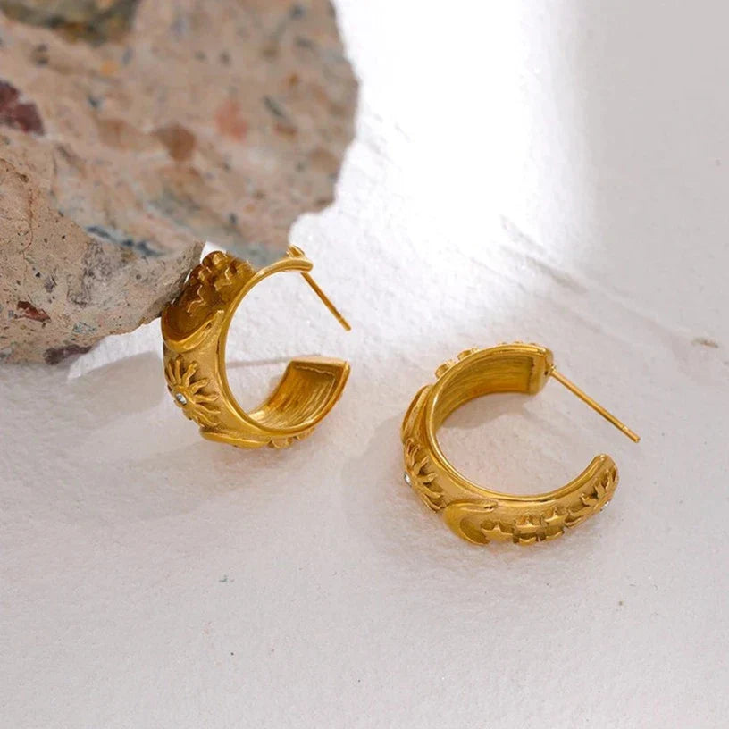 Boucles d'Oreilles Céleste (Plaqué Or)