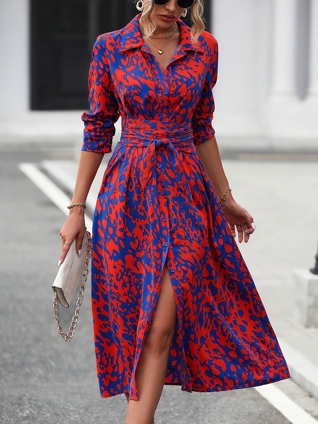 Anaëlle™ | Robe Chemise Ceinturée