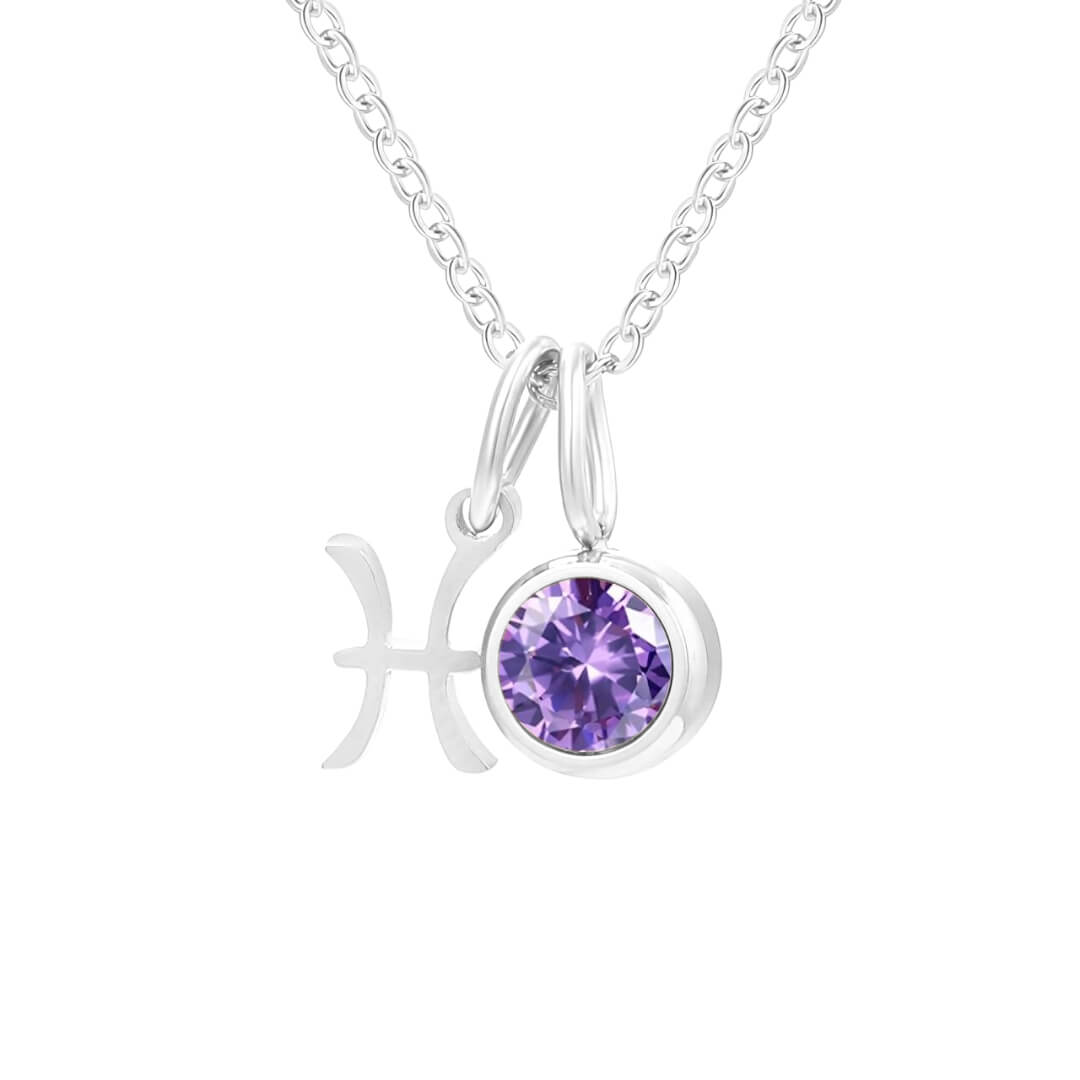 Collier Signes avec Pierres de Naissance (Plaqué Or)