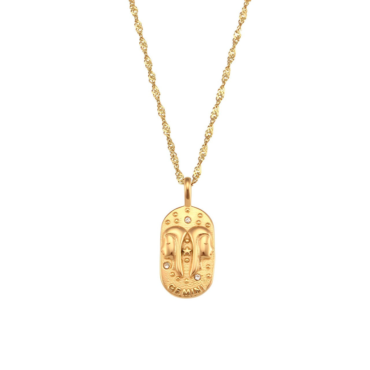 Collier Zodiaque Chaîne Tressée (Plaqué Or)