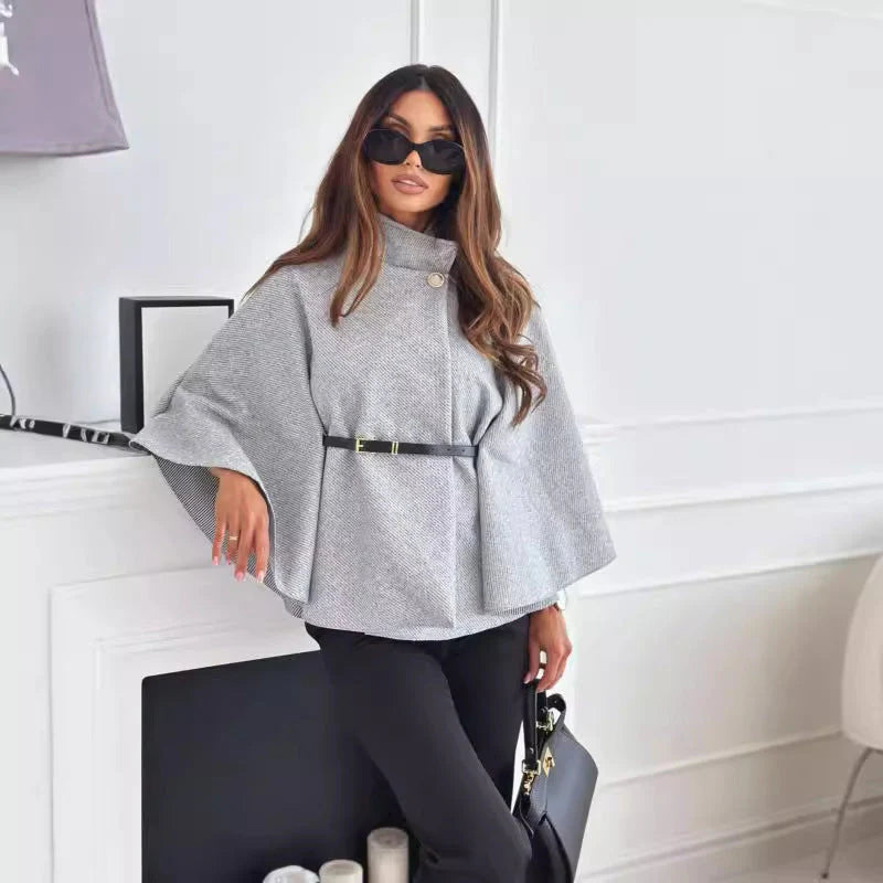 Rose - Veste papillon chic avec ceinture