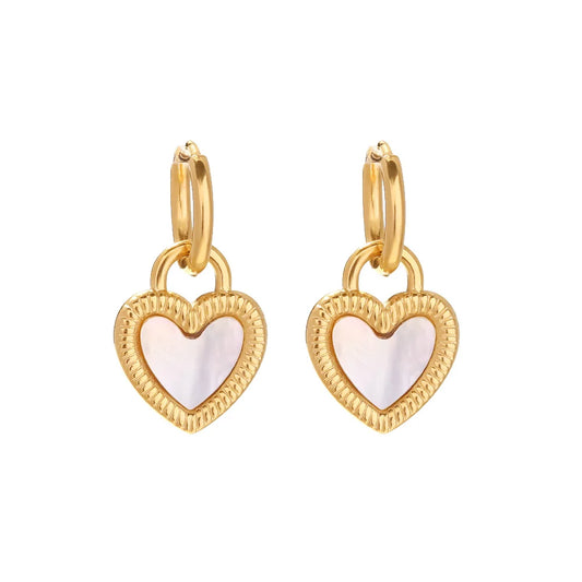 Boucles d'oreilles Aro Cœur Passione (Plaqué Or)