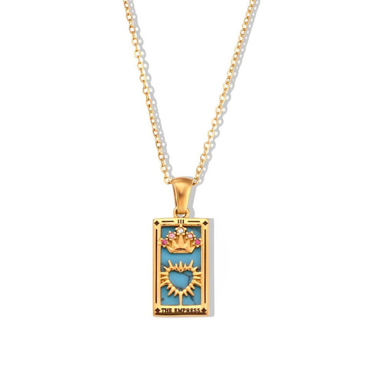 Collection Tarot - Colliers avec Pendentifs des Cartes (Plaqué Or)