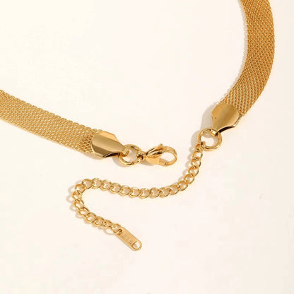 Collier Choker en Maille Élégante (Plaqué Or)