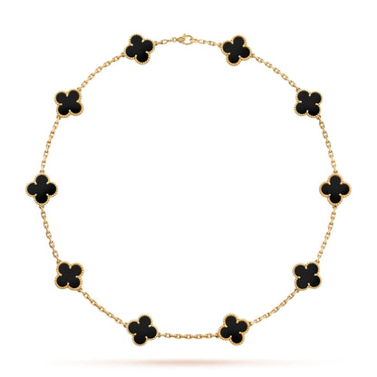 Collier Vintage 10 Trèfles (Plaqué Or)