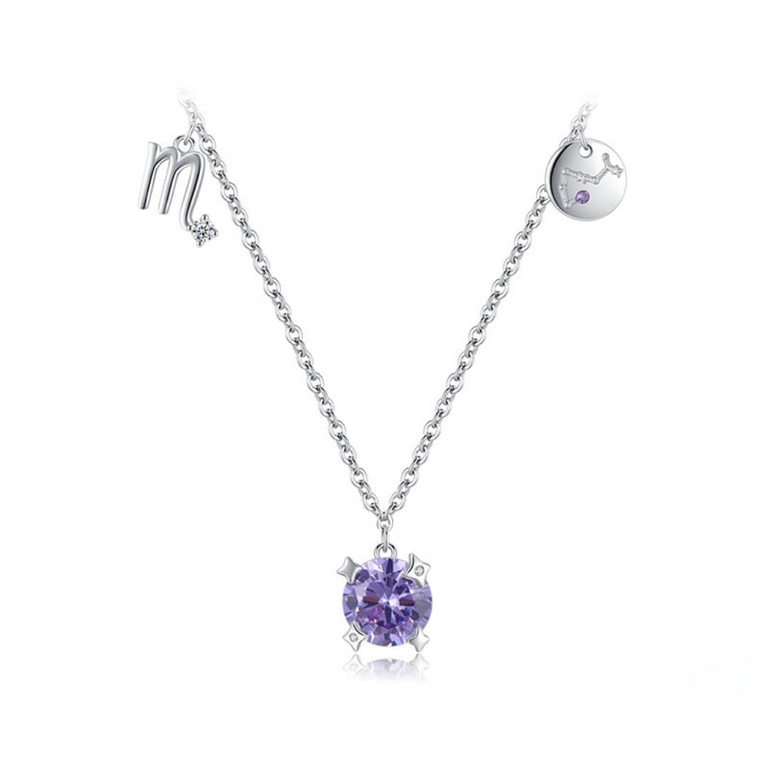 Collection Signes - Colliers avec Pendentifs et Pierres des Constellations (Argent 925)