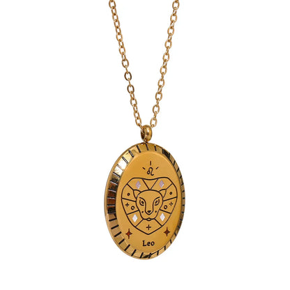 Collier Constellations du Zodiaque Médaille (Plaqué Or)