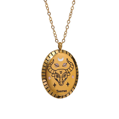 Collier Constellations du Zodiaque Médaille (Plaqué Or)