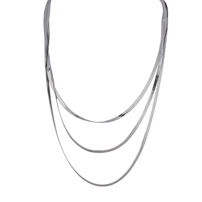 Collier en Maille à Triple Couche (Plaqué Or)