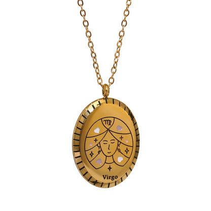 Collier Constellations du Zodiaque Médaille (Plaqué Or)