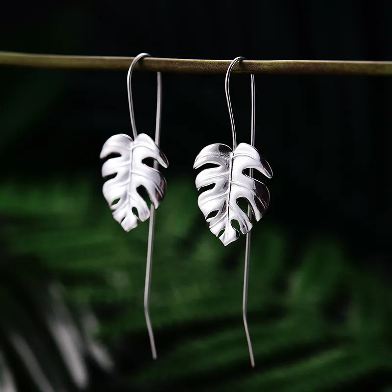 Boucles d'oreilles Feuille de Palmier (Plaqué Or)