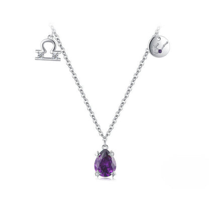 Collection Signes - Colliers avec Pendentifs et Pierres des Constellations (Argent 925)