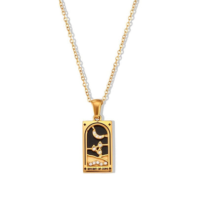 Collection Tarot - Colliers avec Pendentifs des Cartes (Plaqué Or)