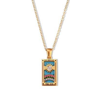 Collection Tarot - Colliers avec Pendentifs des Cartes (Plaqué Or)