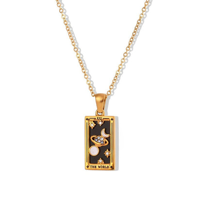 Collection Tarot - Colliers avec Pendentifs des Cartes (Plaqué Or)