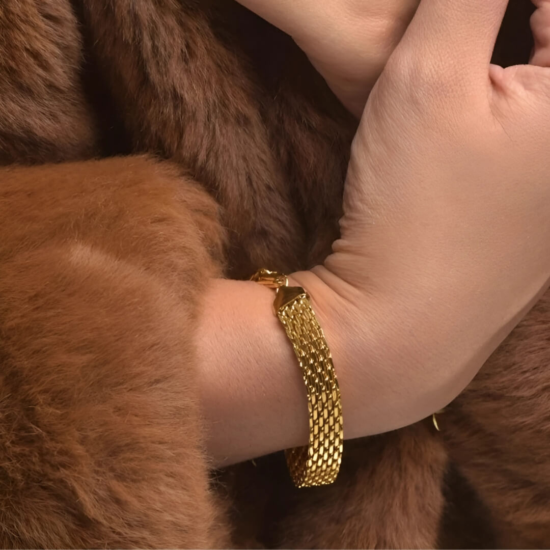 Bracelet Maille Élégante (Plaqué Or)