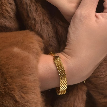 Bracelet Maille Élégante (Plaqué Or)