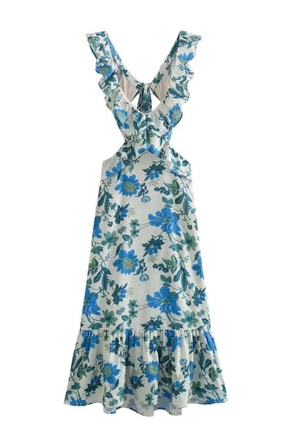 Ariella™ | Robe à Volants Fleurie