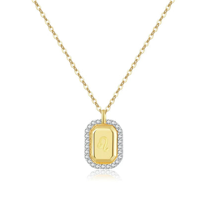 Collier 12 Signes du Zodiaque Zirconia (Plaqué Or)