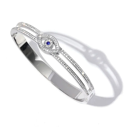 Bracelet Oeil Turc avec Cristaux de Zirconium (Plaqué Or)