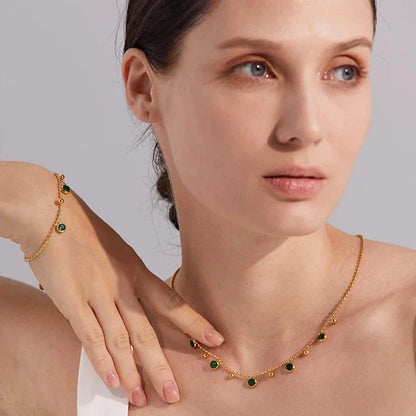 Bracelet Sofia avec des Cristaux de Zirconium (Plaqué Or)
