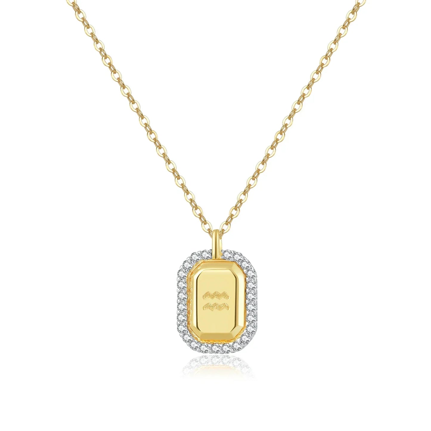 Collier 12 Signes du Zodiaque Zirconia (Plaqué Or)