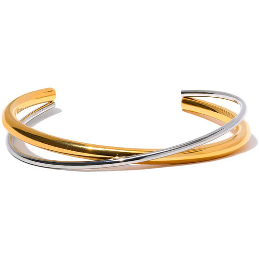 Bracelet Double Contraste Verona (Plaqué Or)