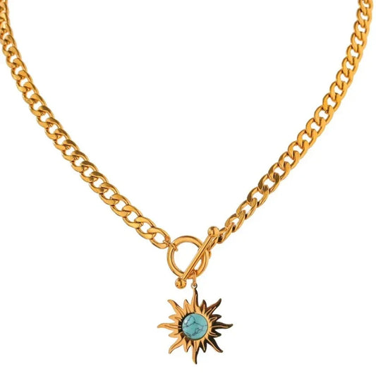 Collier Soleil de Mai Chaîne (Plaqué Or)