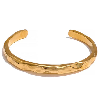 Bracelet Torino Texture Martelée (Plaqué Or)
