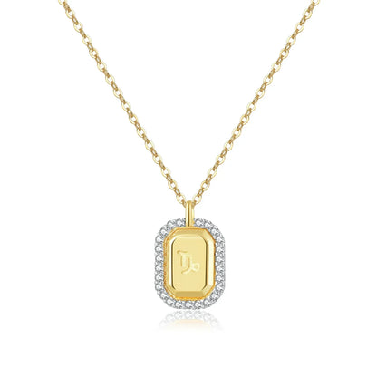 Collier 12 Signes du Zodiaque Zirconia (Plaqué Or)