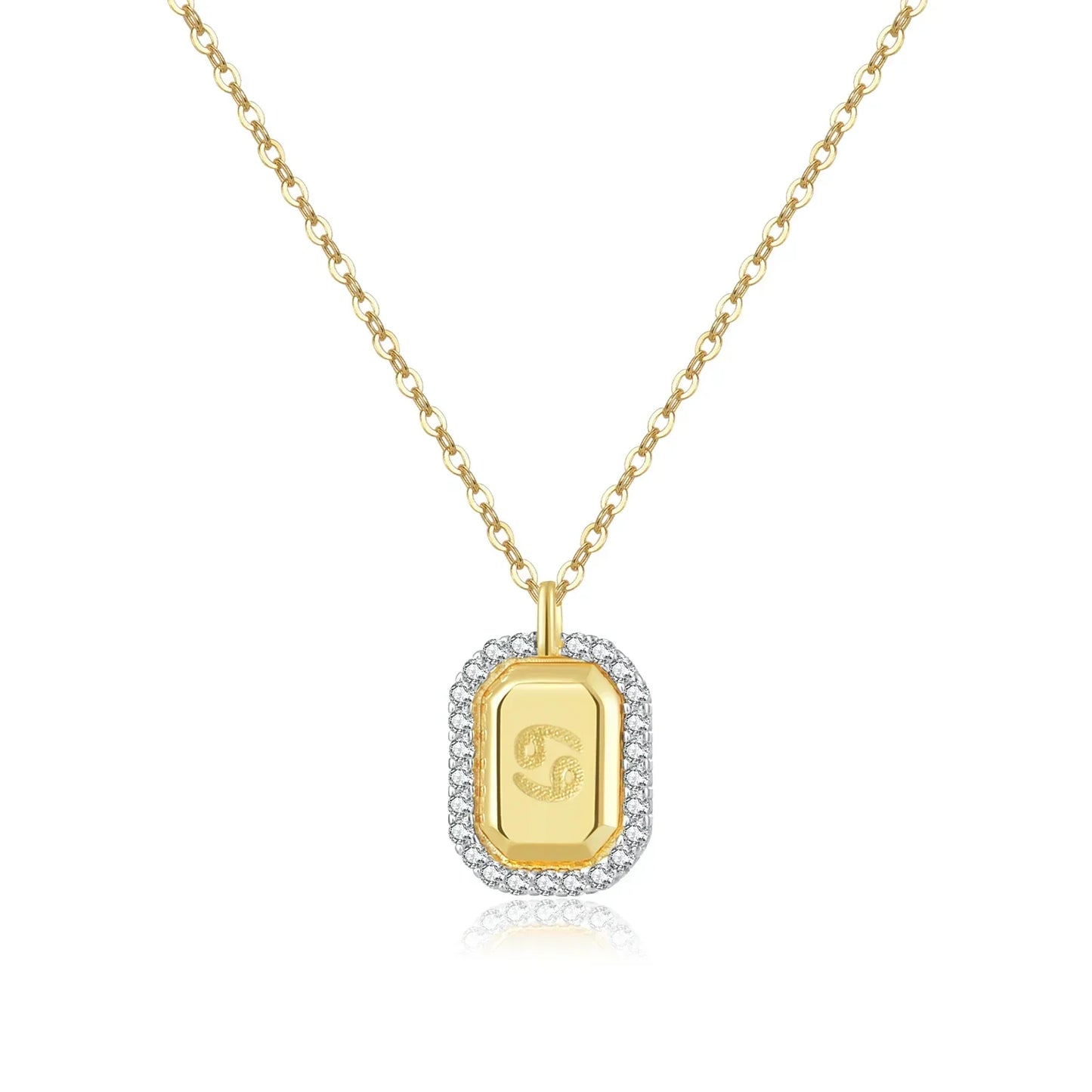 Collier 12 Signes du Zodiaque Zirconia (Plaqué Or)