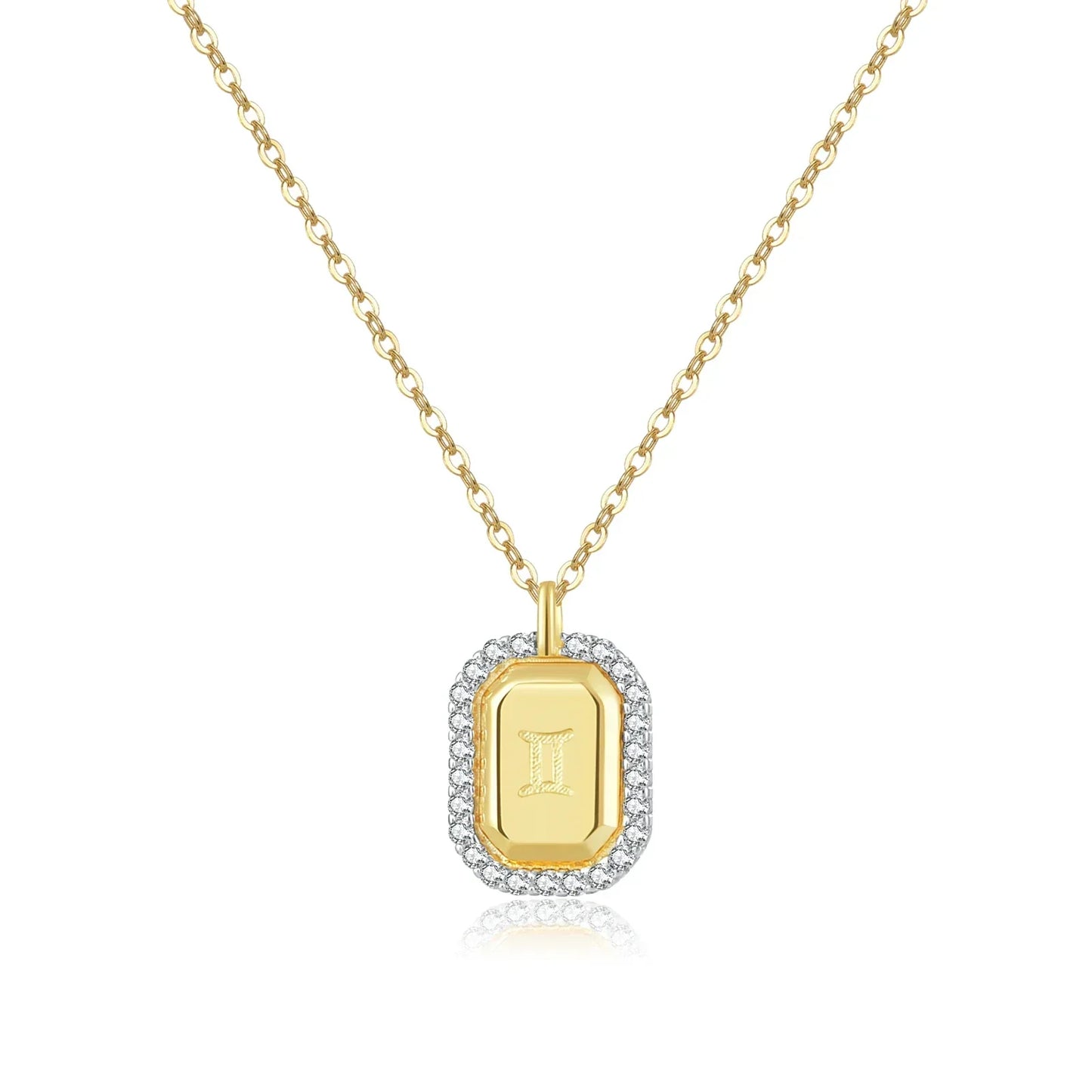 Collier 12 Signes du Zodiaque Zirconia (Plaqué Or)