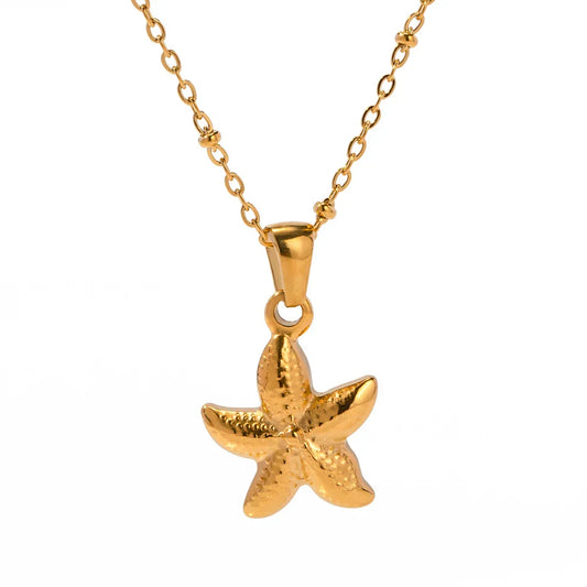 Collier Étoile de Mer (Plaqué Or)