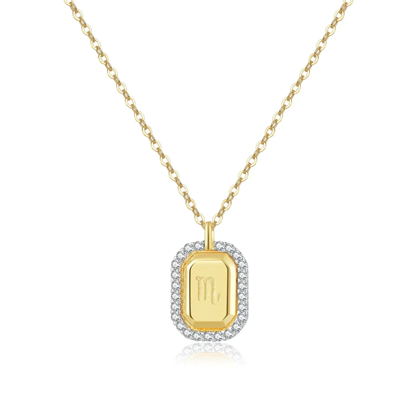 Collier 12 Signes du Zodiaque Zirconia (Plaqué Or)
