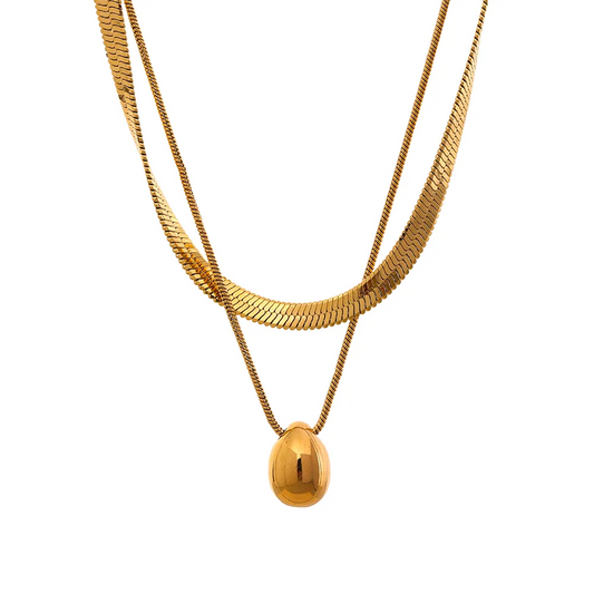 Collier Mixto Goccia (Plaqué Or)