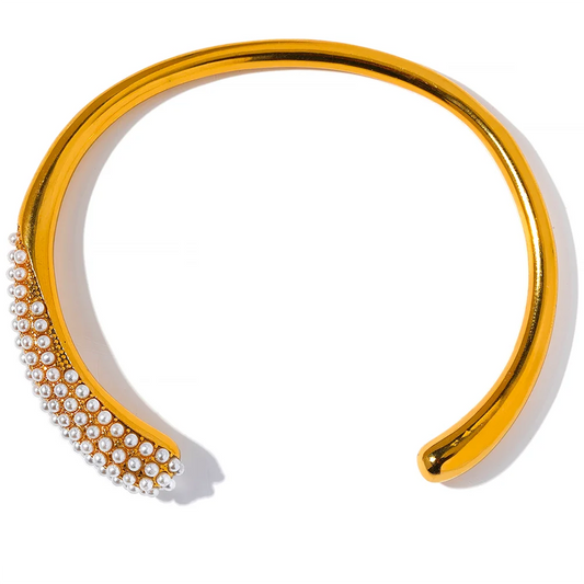 Bracelet Spike Perles (Plaqué Or)