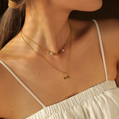 Collier Mixtes Sirène (Plaqué Or)