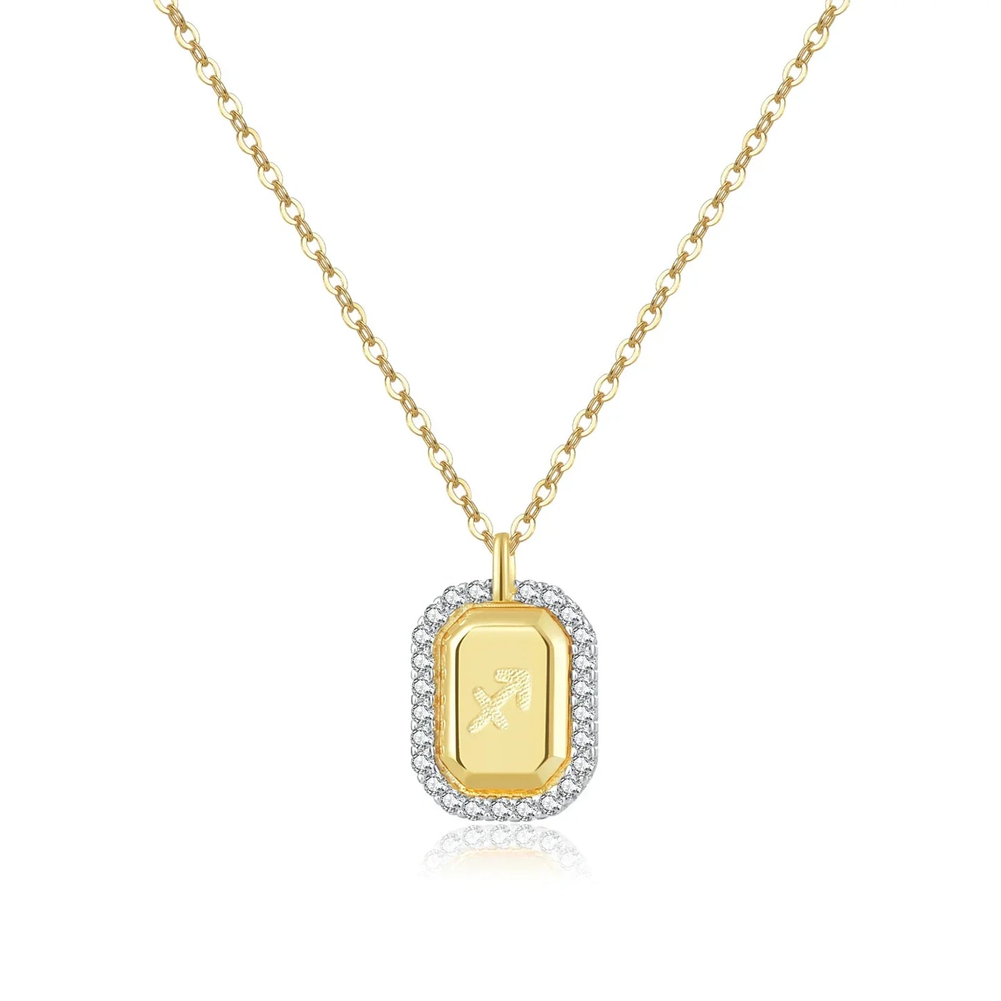Collier 12 Signes du Zodiaque Zirconia (Plaqué Or)