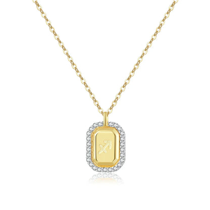 Collier 12 Signes du Zodiaque Zirconia (Plaqué Or)