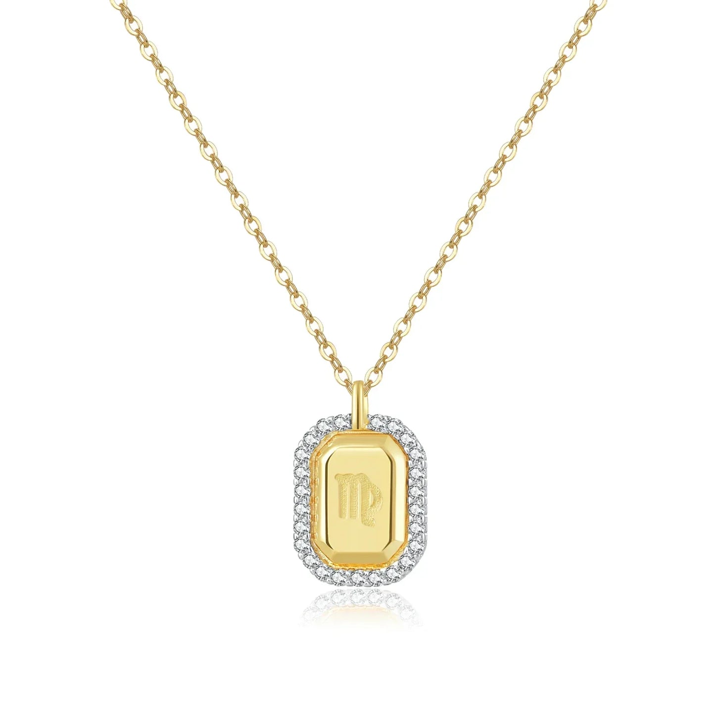 Collier 12 Signes du Zodiaque Zirconia (Plaqué Or)