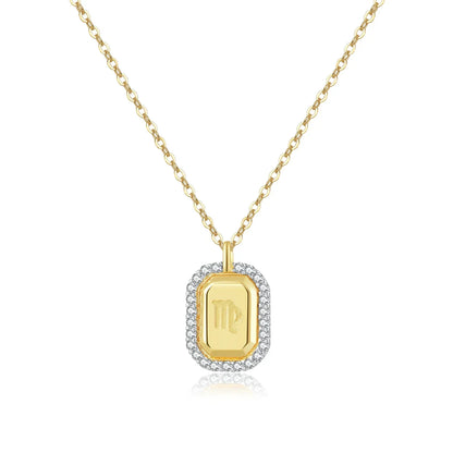 Collier 12 Signes du Zodiaque Zirconia (Plaqué Or)