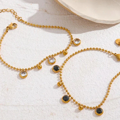 Bracelet Sofia avec des Cristaux de Zirconium (Plaqué Or)